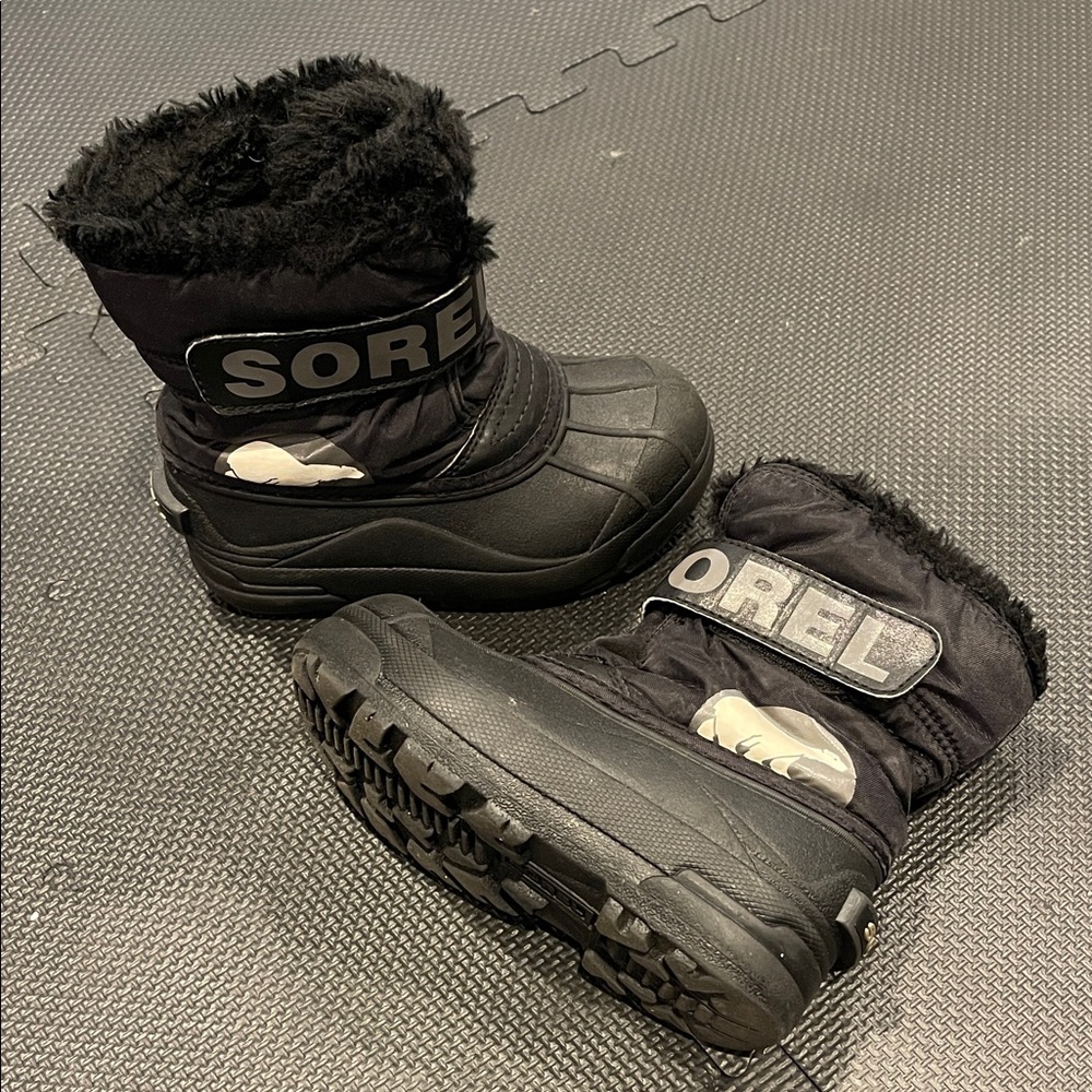 Sorel Black Kids Snow Boots
